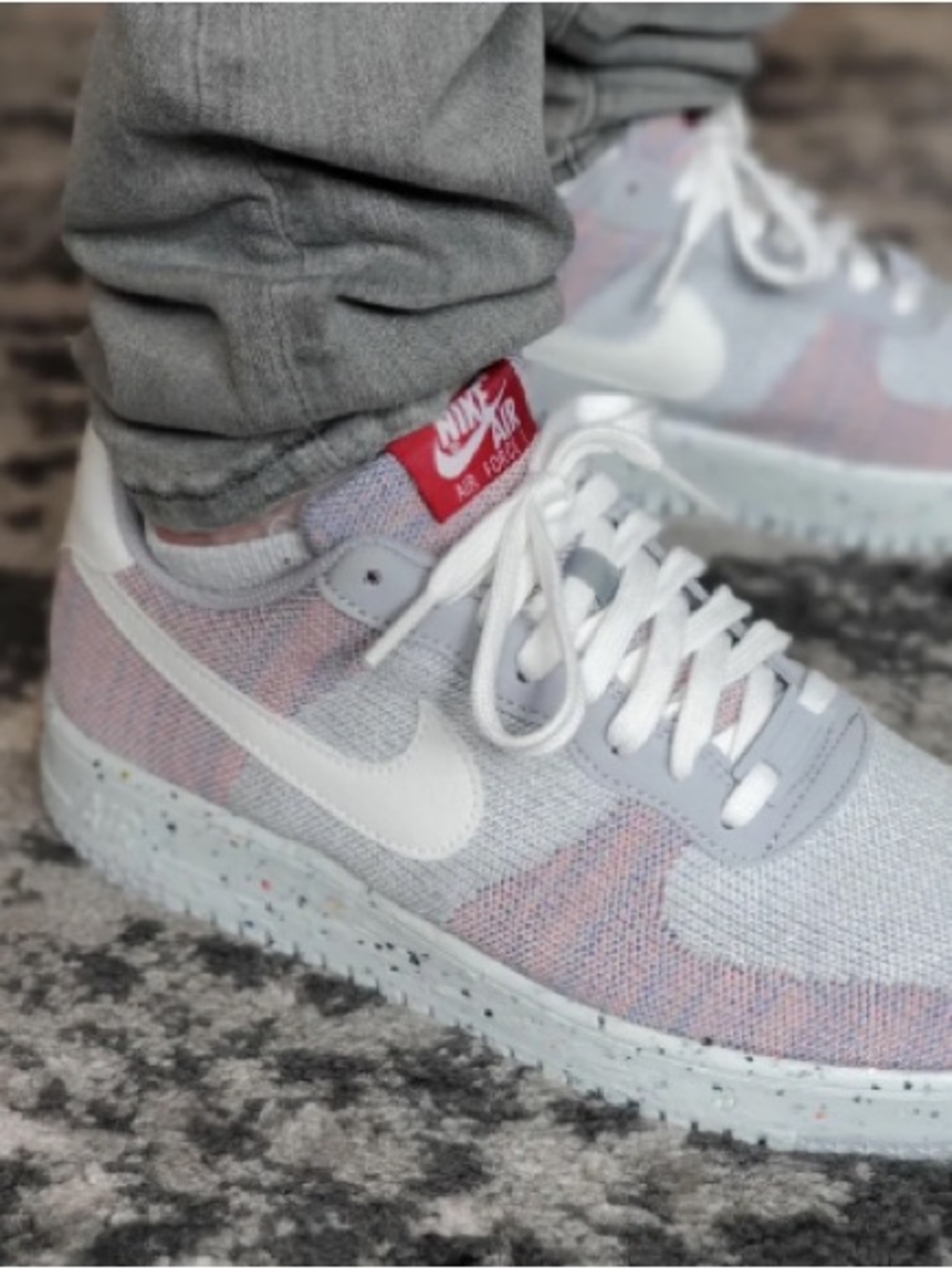 NIKE Mens Air Force 1 Crater Flyknit Sneakers | 12
